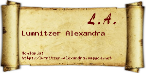 Lumnitzer Alexandra névjegykártya